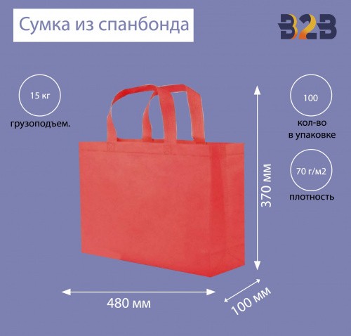 Сумка из спанбонда «Выставка» 48х37х10