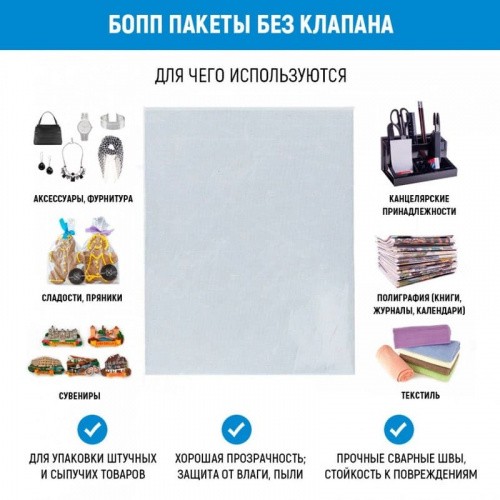 БОПП пакет 20*30 см без клапана 25мкм