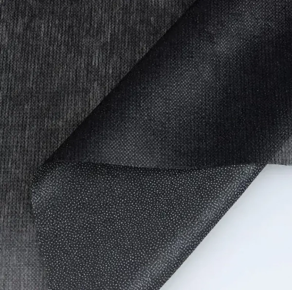Флизелин нитепрошивной клеевой 9523PN/B90(40 г/кв.м) черный 90 см/100 м
